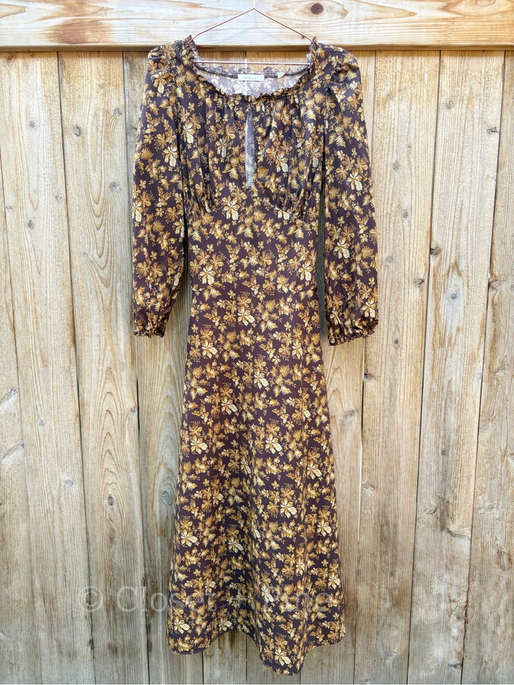 Doen Ginetta Dress in Fern Grove Floral Size Medium Midi - Picture 3 of 16